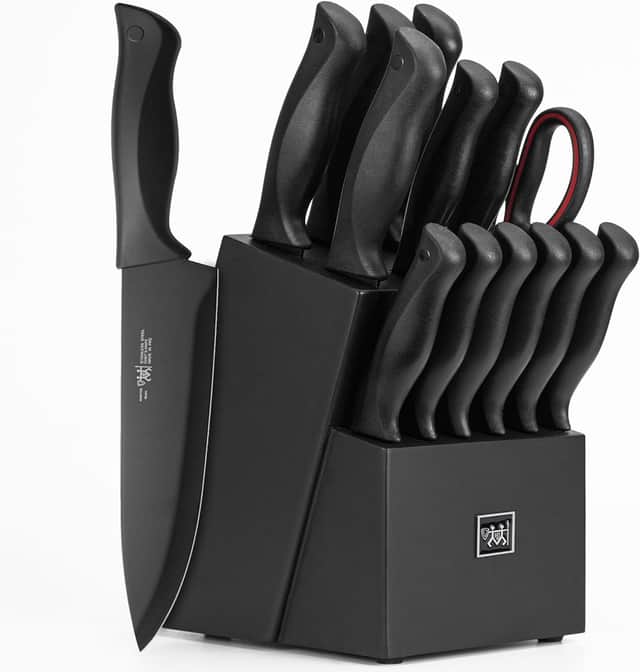 HUNTER Dishwasher Safe Knife Set with Sharpener